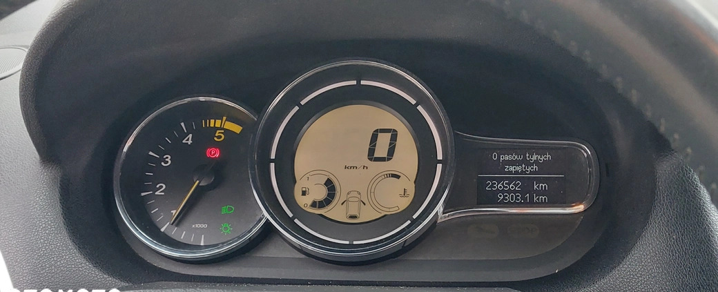 Renault Megane cena 17300 przebieg: 236550, rok produkcji 2009 z Białobrzegi małe 407